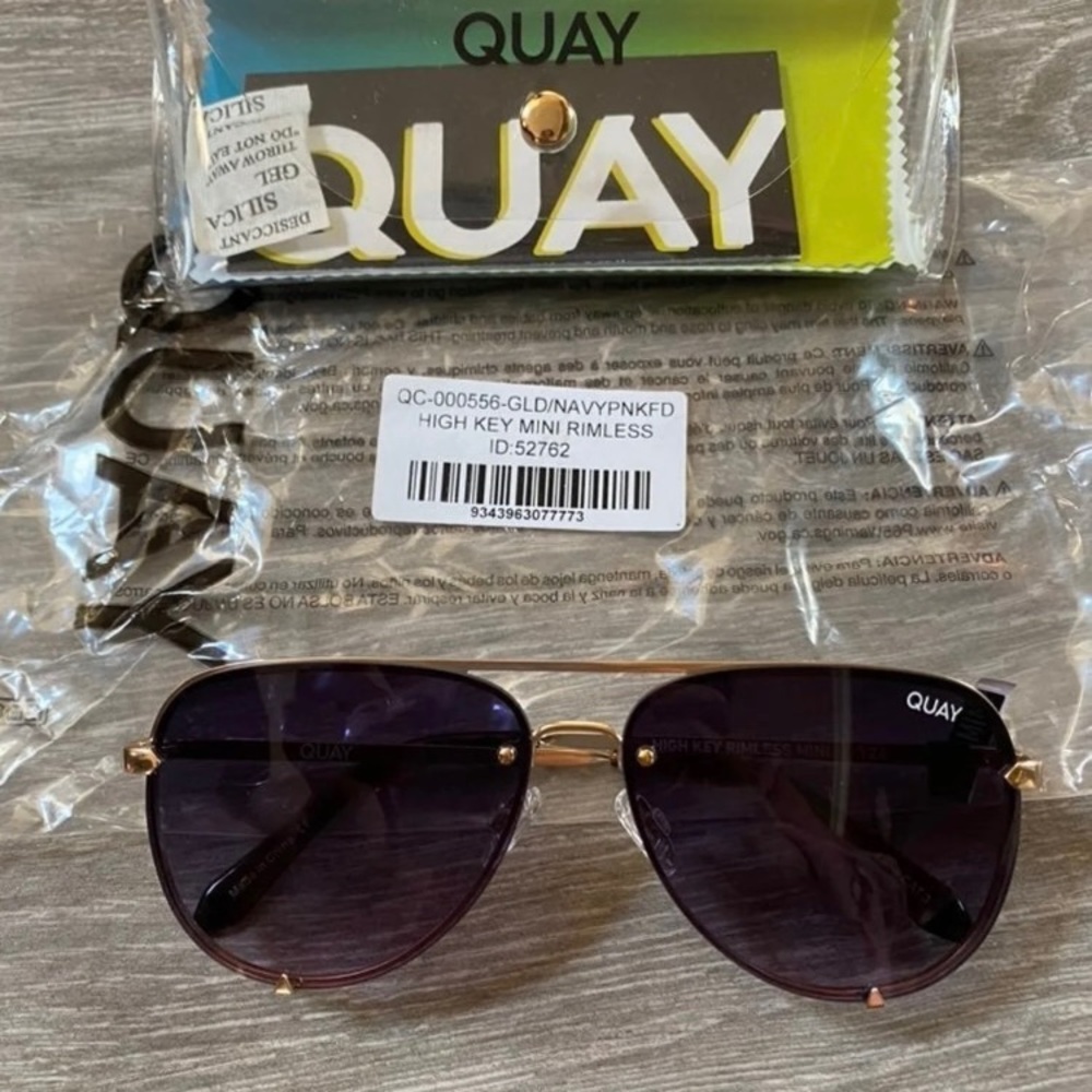 Brand new Quay Australia high key rimless aviators